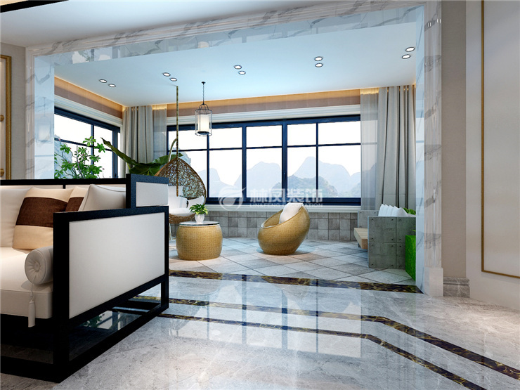 碧桂園九英里330平陽臺(tái)埡口裝修效果圖