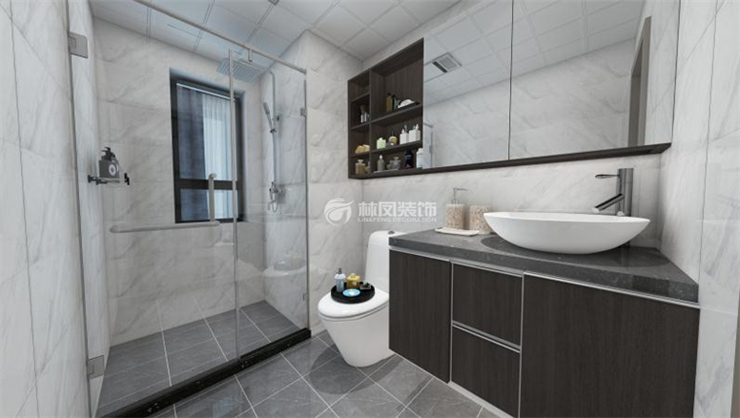 林鳳裝飾衛(wèi)生間鏡柜裝修設計案例