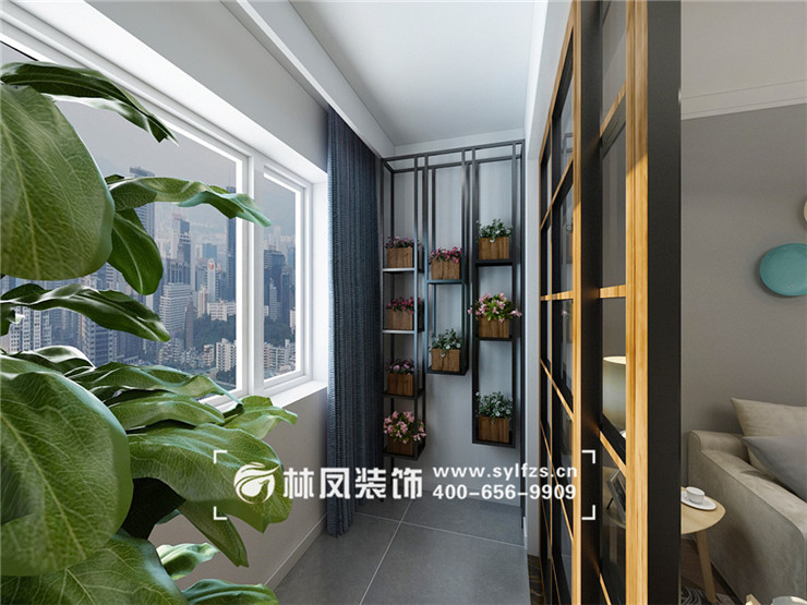 陽臺(tái)玻璃隔斷裝修效果圖