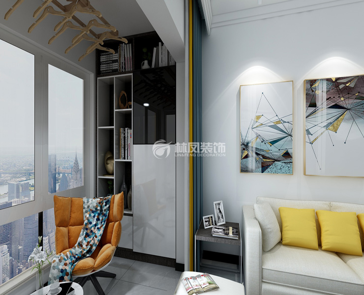 陽(yáng)臺(tái)書(shū)柜設(shè)計(jì)裝修效果圖
