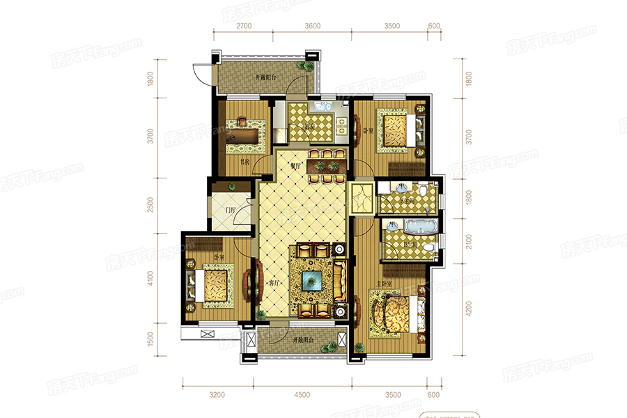 渾南區(qū)府城名著140㎡戶型圖