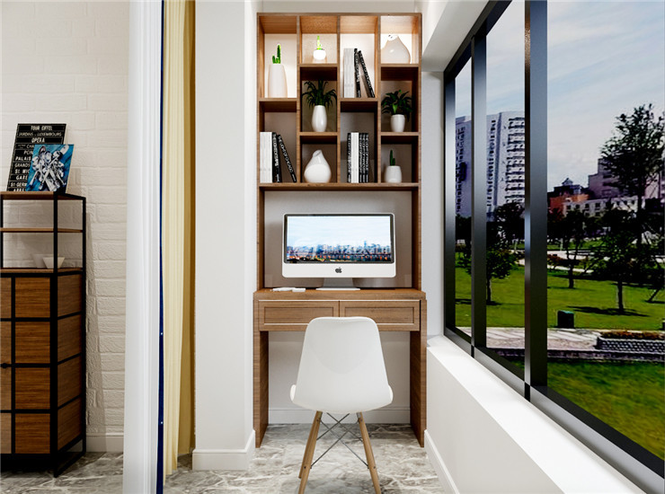陽(yáng)臺(tái)書桌柜設(shè)計(jì)裝修效果圖