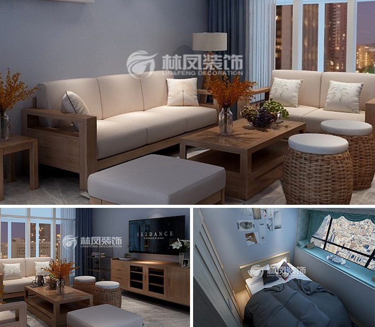 華潤置地潤馨匯125平中式風(fēng)格裝修效果圖