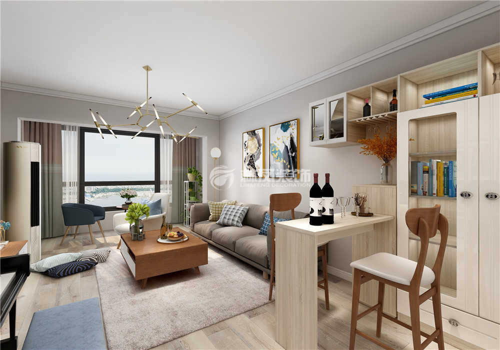 玄關(guān)吧臺(tái)隔斷設(shè)計(jì)裝修效果圖