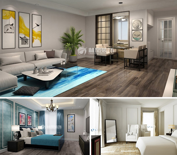 碧桂園瓏悅130平混搭風格裝修效果圖