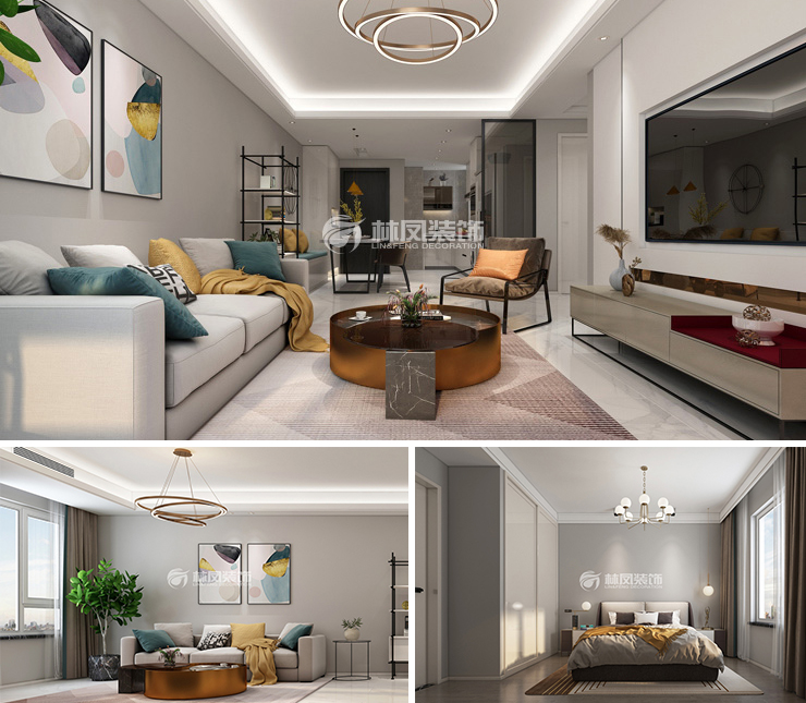 金地悅峰115平現(xiàn)代風(fēng)格裝修效果圖