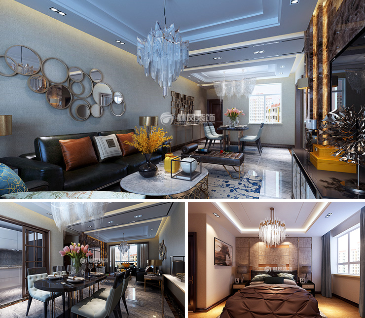 佳兆業(yè)悅峰117平現(xiàn)代風格裝修效果圖