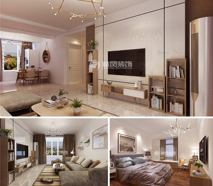 陽(yáng)光100國(guó)際新城126平現(xiàn)代風(fēng)格裝修效果圖