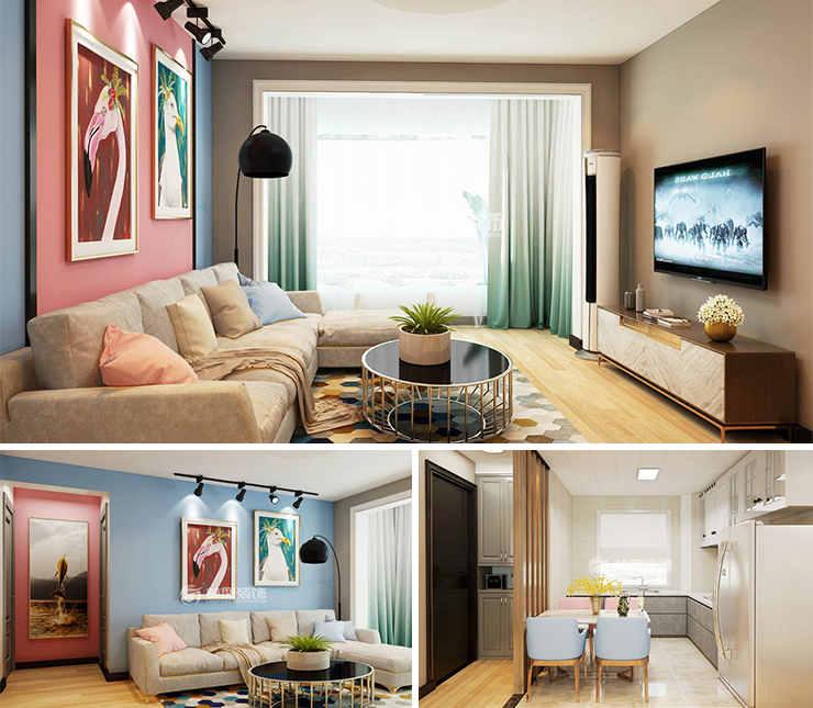 碧桂園銀億大城印象113平現(xiàn)代風(fēng)格裝修效果圖