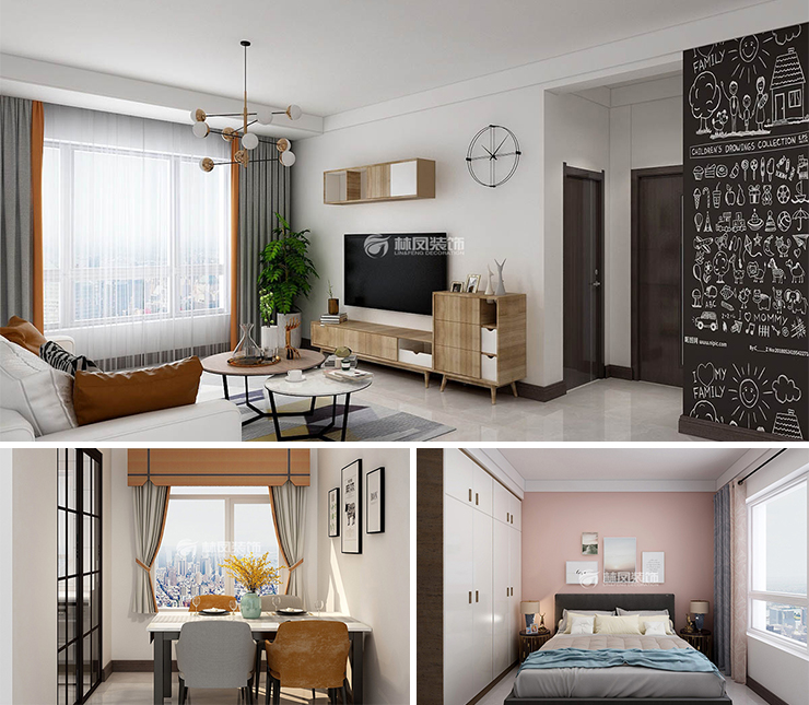 富禹盛京學(xué)府110平現(xiàn)代風(fēng)格裝修效果圖