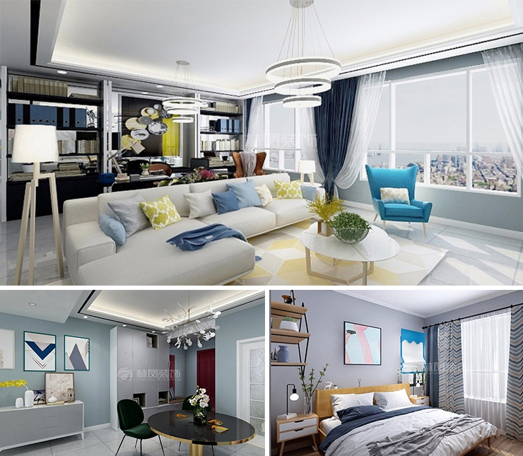 保利中糧堂悅150平北歐風(fēng)格裝修效果圖