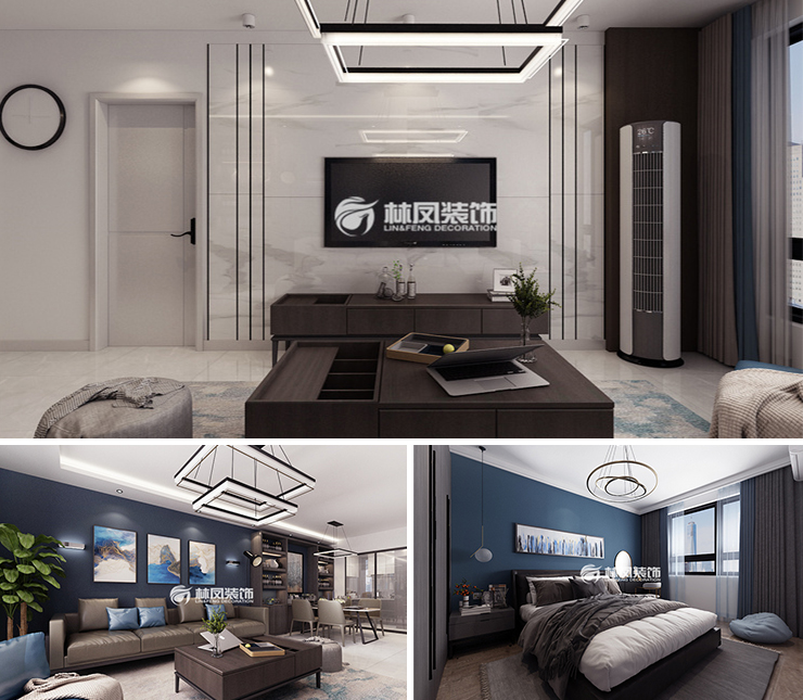 保利中糧堂悅144平輕奢風(fēng)格裝修效果圖