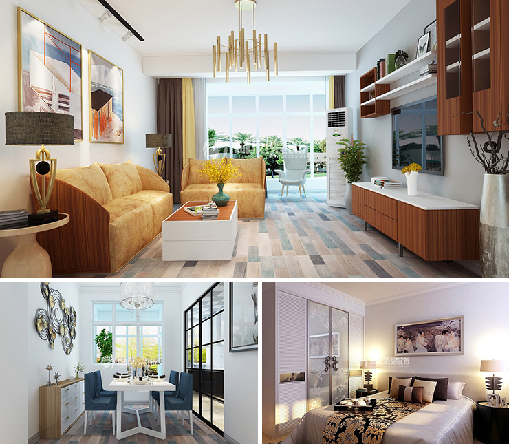 和泓長白府130平現(xiàn)代風格裝修效果圖