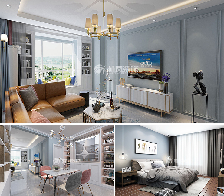 和泓長白府135平現(xiàn)代風格裝修效果圖