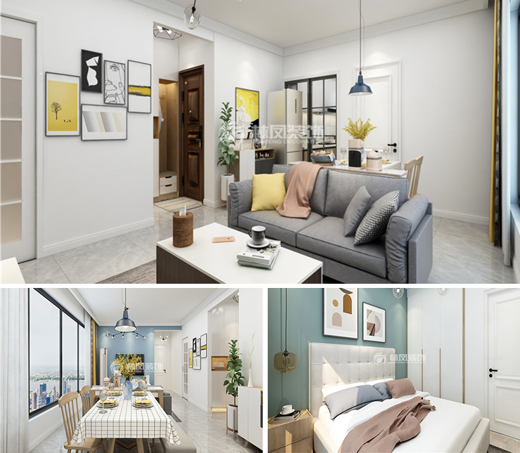 澳海南樾府113平北歐風格裝修效果圖