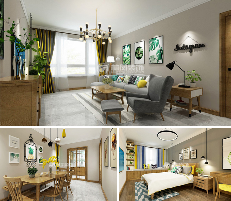 澳海南樾府116平北歐風格裝修效果圖