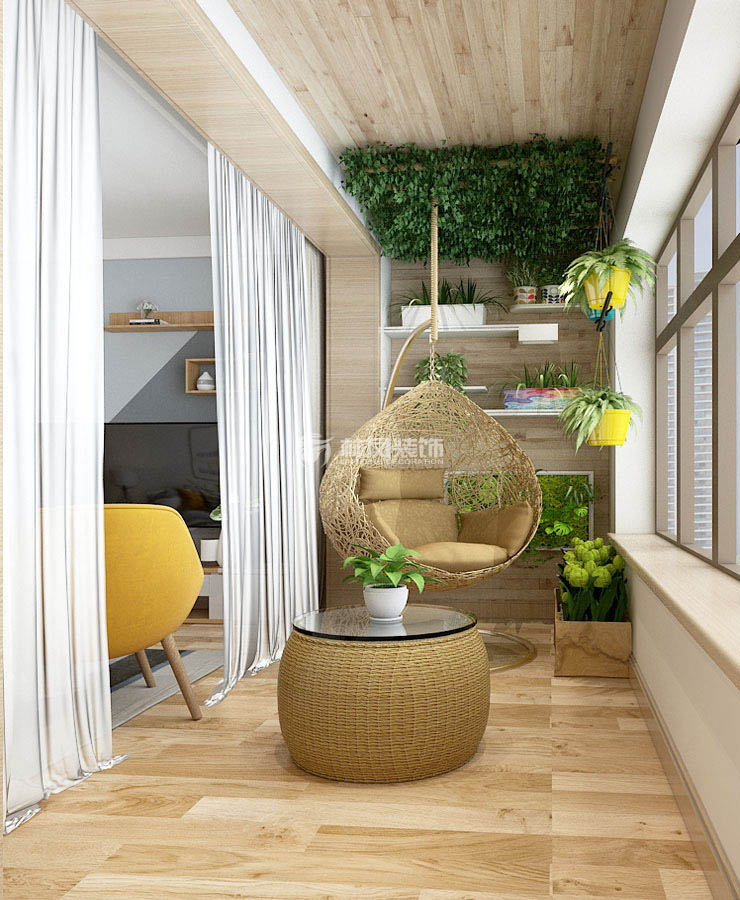 北歐風格陽臺設計裝修效果圖