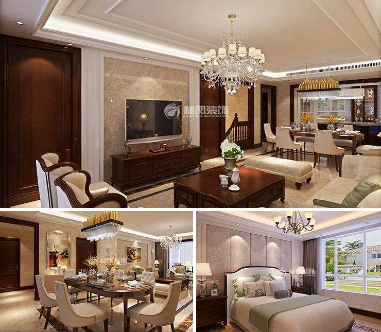 萬科千山府140平輕奢風(fēng)格裝修效果圖