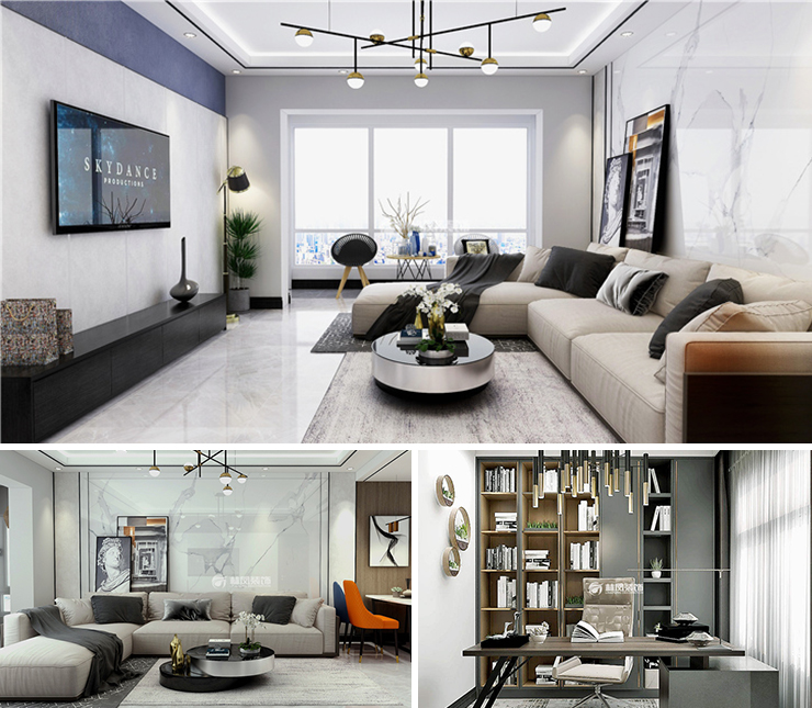 華潤(rùn)置地公元九里145平現(xiàn)代風(fēng)格裝修效果圖