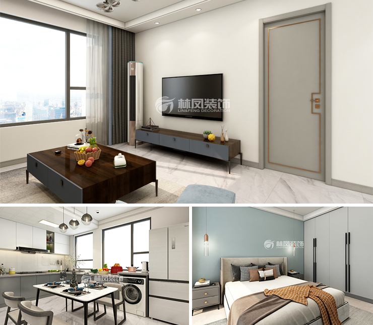 華發(fā)全運首府 118平 現(xiàn)代簡約風格裝修效果圖