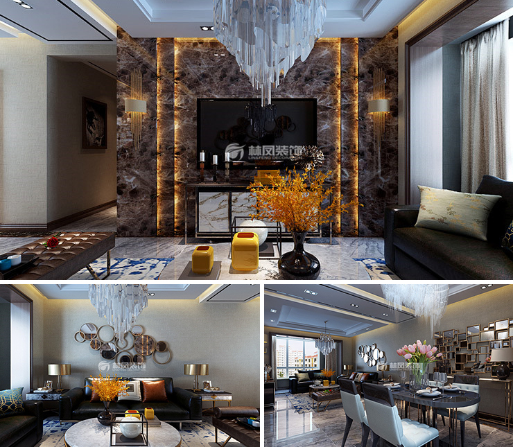 金地悅峰 117平 現(xiàn)代簡(jiǎn)約風(fēng)格裝修效果圖