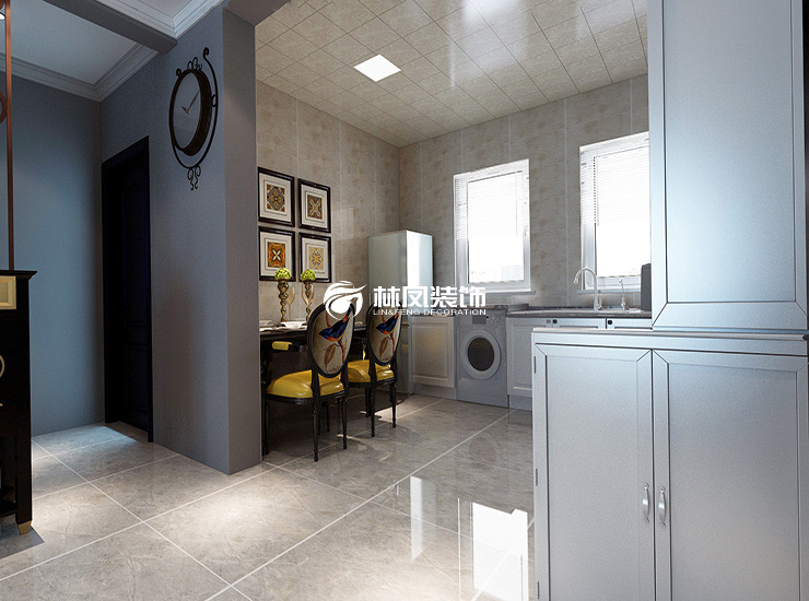廚房擺放洗衣機設(shè)計裝修效果圖
