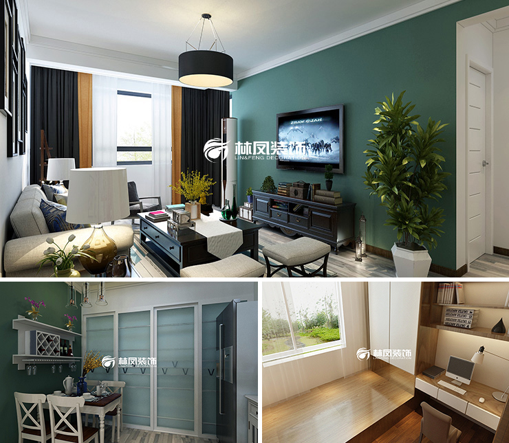 金科中南?集美尚景 100平 美式風格裝修效果圖