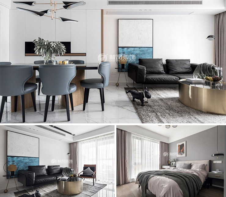 萬(wàn)達(dá)公園ONE 130平 現(xiàn)代簡(jiǎn)約風(fēng)格裝修效果圖