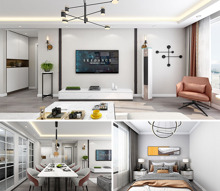 匯置?尚都 125平 現(xiàn)代簡(jiǎn)約風(fēng)格裝修效果圖