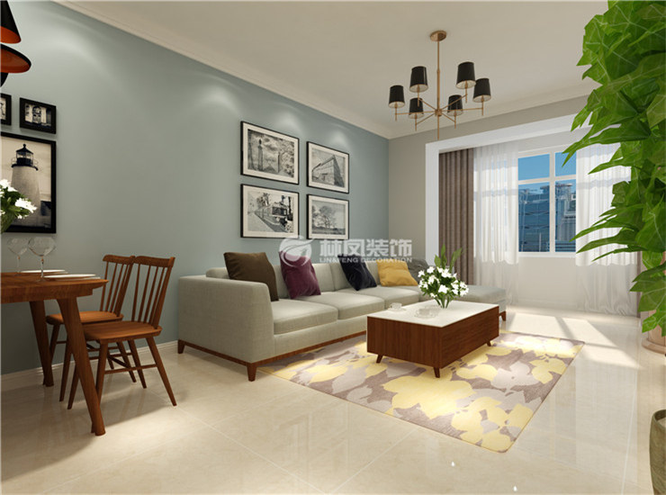 新中式風格客廳裝修效果圖
