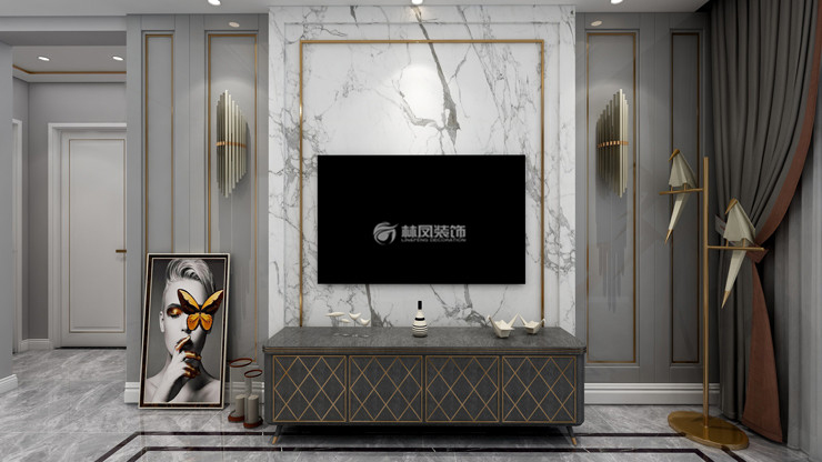 輕奢風格客廳裝修效果圖