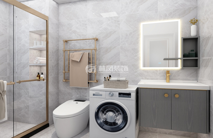 港式風格衛(wèi)生間干濕分離設計裝修效果圖
