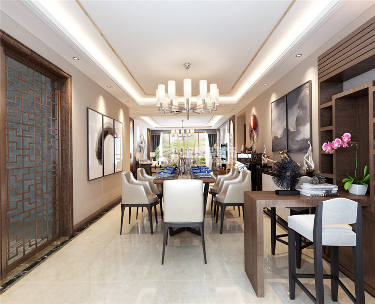 中糧隆璽-167平-新中式風(fēng)格-餐廳2.jpg