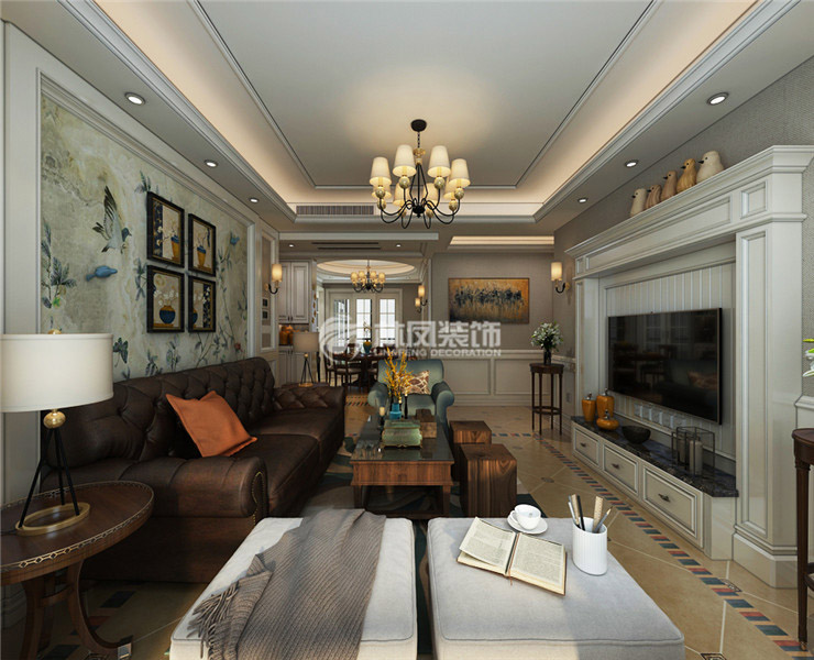 華潤(rùn)橡樹(shù)灣-133平 -美式風(fēng)格-客廳2.jpg