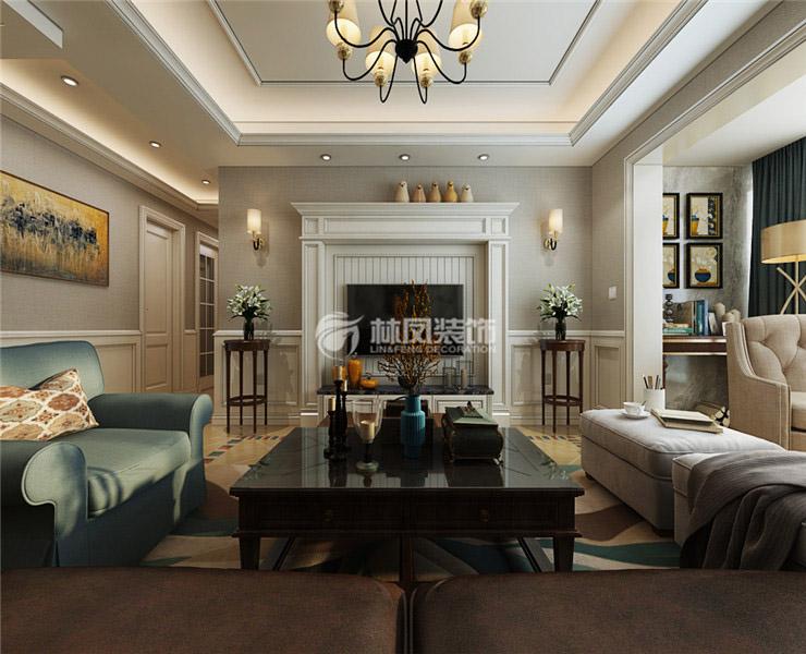 華潤(rùn)橡樹(shù)灣-133平 -美式風(fēng)格-電視背景墻.jpg