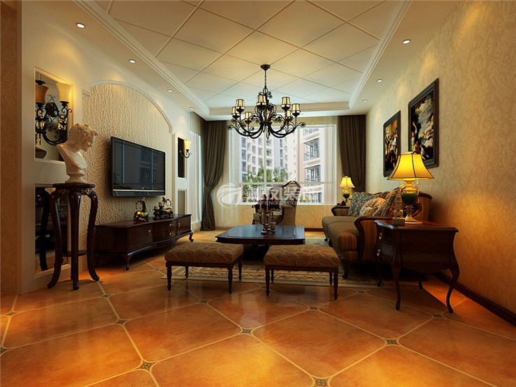 S13-劉媛媛-外灘叁號(hào)-112平-美式-客廳 (3).jpg