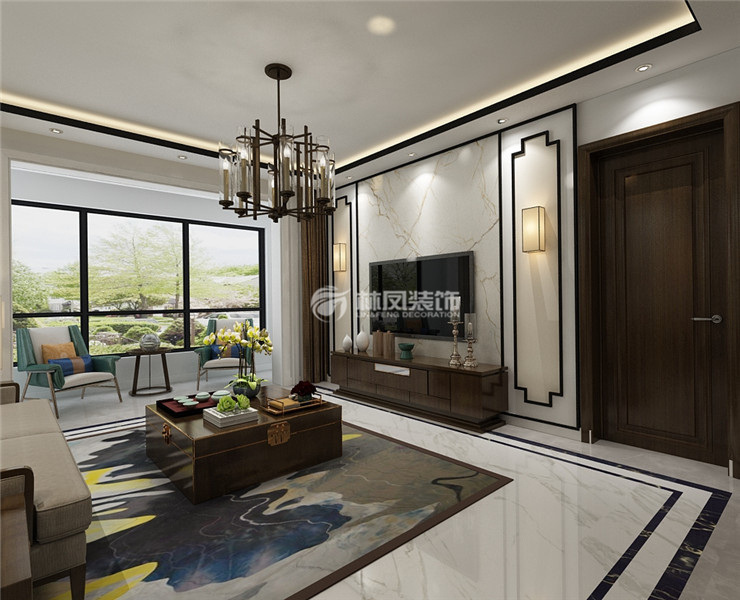 華潤(rùn)二十四城-135平- 新中式風(fēng)格-客廳 (3).jpg