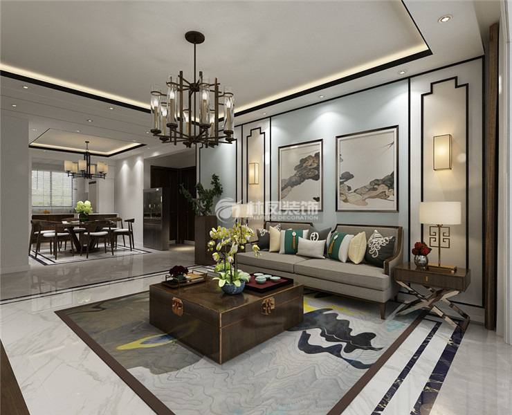 華潤(rùn)二十四城-135平- 新中式風(fēng)格-客廳 (4).jpg