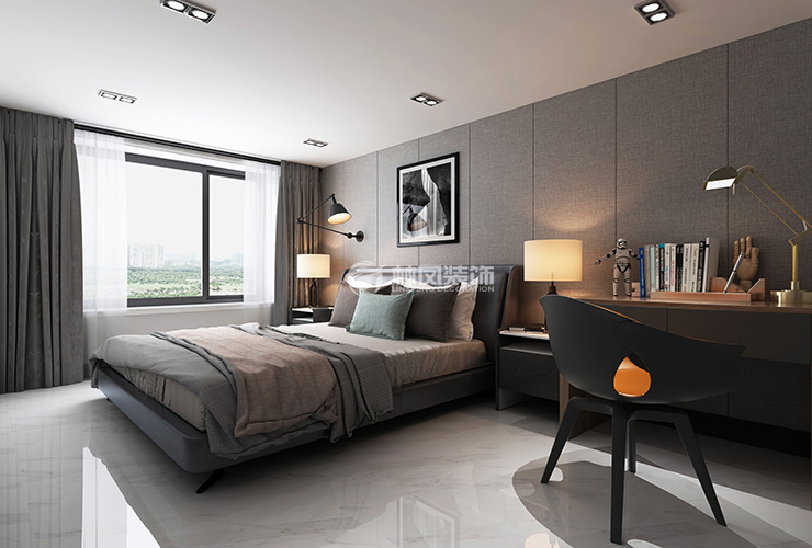 格林玫瑰灣-118平-現(xiàn)代輕奢風格-臥室.jpg