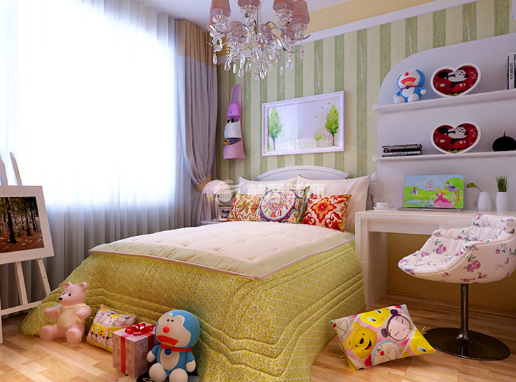 金輝優(yōu)步湖畔-100平米-簡(jiǎn)美風(fēng)格-兒童房02.jpg