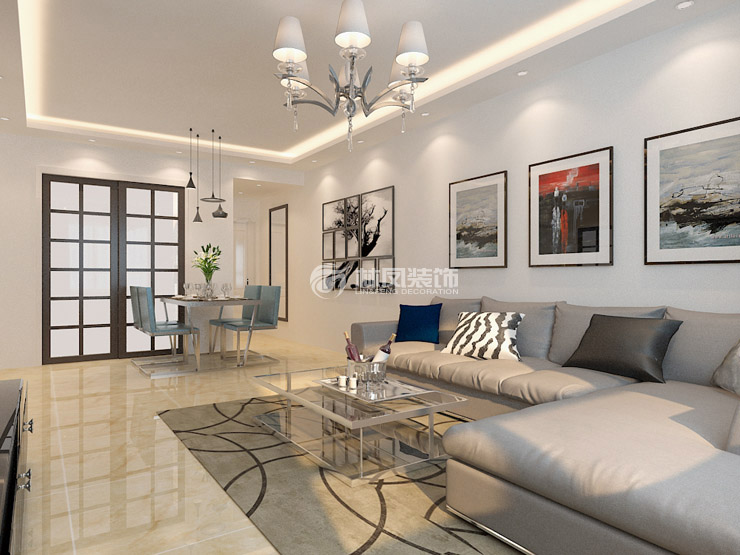 橡樹灣-92平-現(xiàn)代風格-客廳 (4).jpg