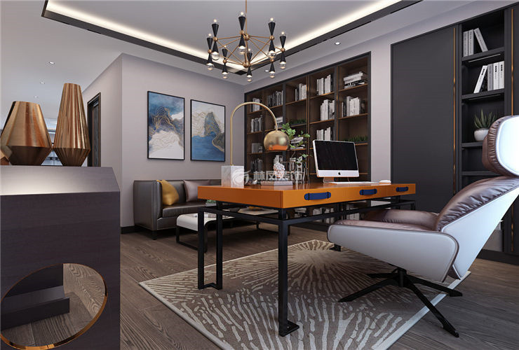 萬(wàn)科翡翠公園-570平-新中式-書(shū)房2.jpg