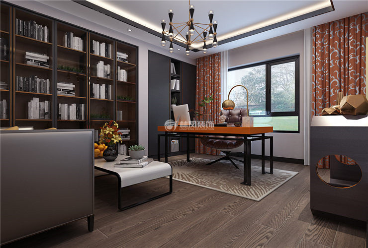萬(wàn)科翡翠公園-570平-新中式-書(shū)房.jpg