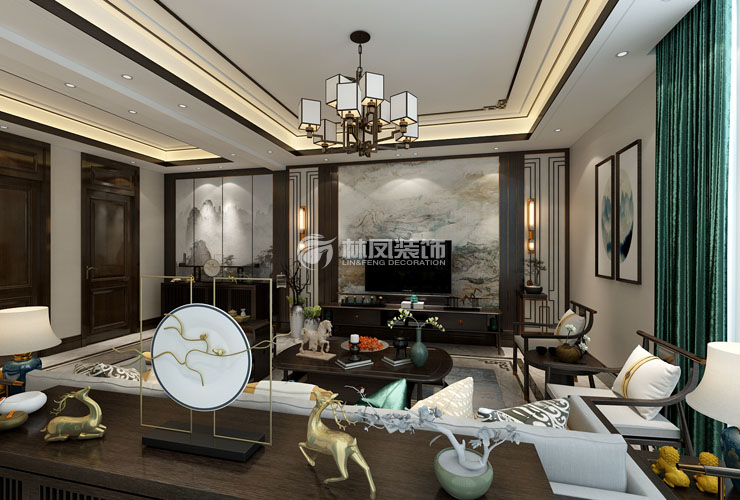 中鐵香湖-230平-中式風(fēng)格-客廳1.jpg