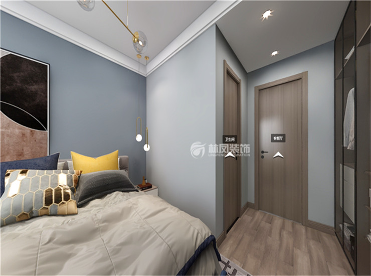 保利紫荊公館-125平-現(xiàn)代風格-主臥.jpg