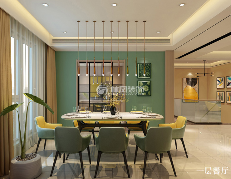 設(shè)計(jì)五部-王偉力-萬(wàn)科西華府400平米-現(xiàn)代風(fēng)格-一樓餐廳.jpg