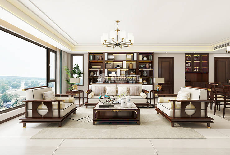 金地九闕臺-172㎡-中式風(fēng)格-客廳1.jpg
