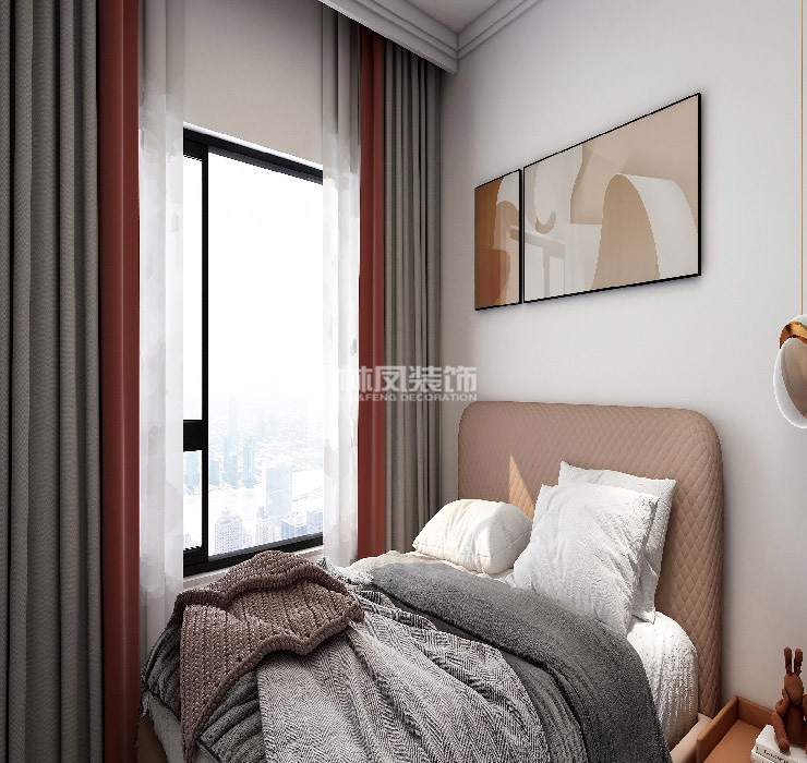 保利天匯-145平-現(xiàn)代風格-次臥.jpg