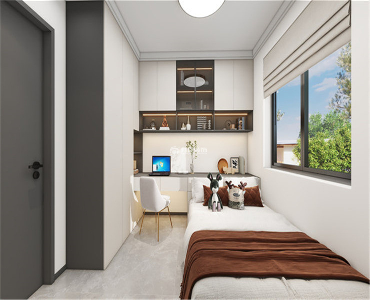 碧桂園御長白-99平米-現(xiàn)代風格-次臥.jpg