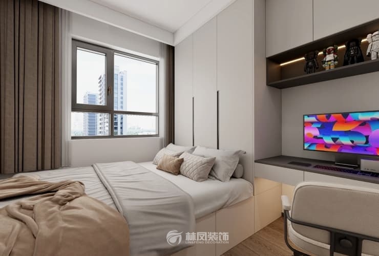 保利公園壹號(hào) 124平 現(xiàn)代風(fēng)格 臥室2.jpg